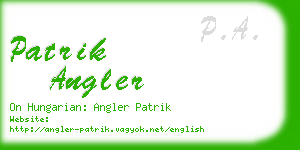 patrik angler business card